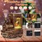 Christmas Snow Globes, Vintage Musical Christmas Snow Globe Lantern with Snowflake Projection, Lighted Christmas Train Snow Globe with Santa Water Swirling Glitter and 6H Timer, Xmas Gift